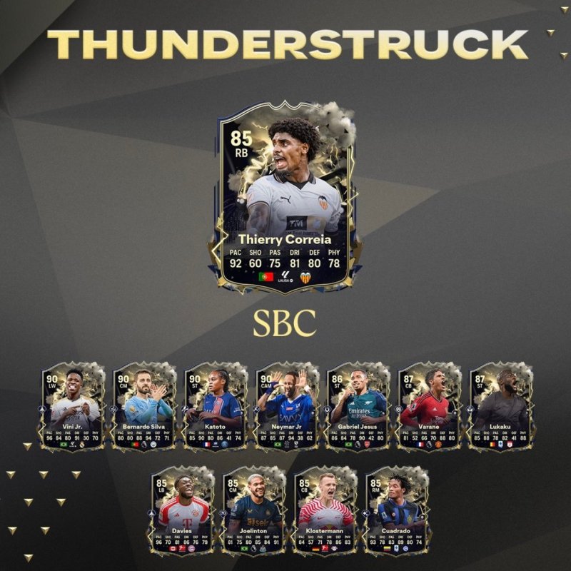 FC 24 – SOLUTION SBC THIERRY CORREIA 85 THUNDERSTRUCK